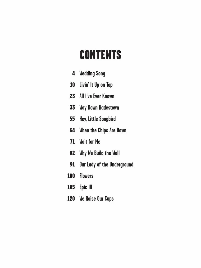 Hadestown. PVG.: Music, Lyrics & Book