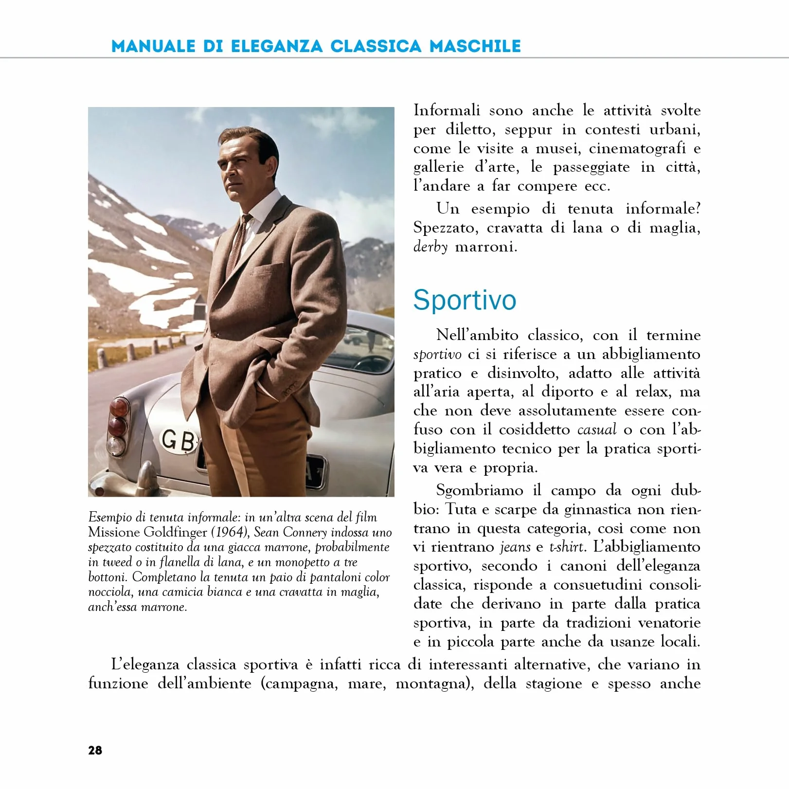 Manuale di eleganza classica maschile