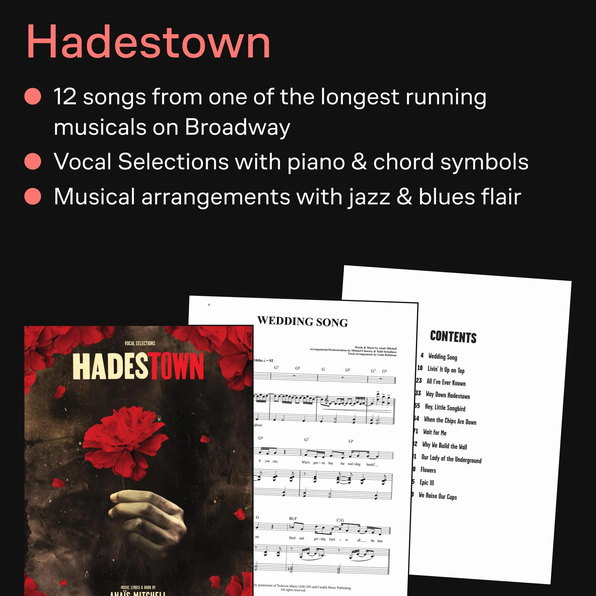 Hadestown. PVG.: Music, Lyrics & Book