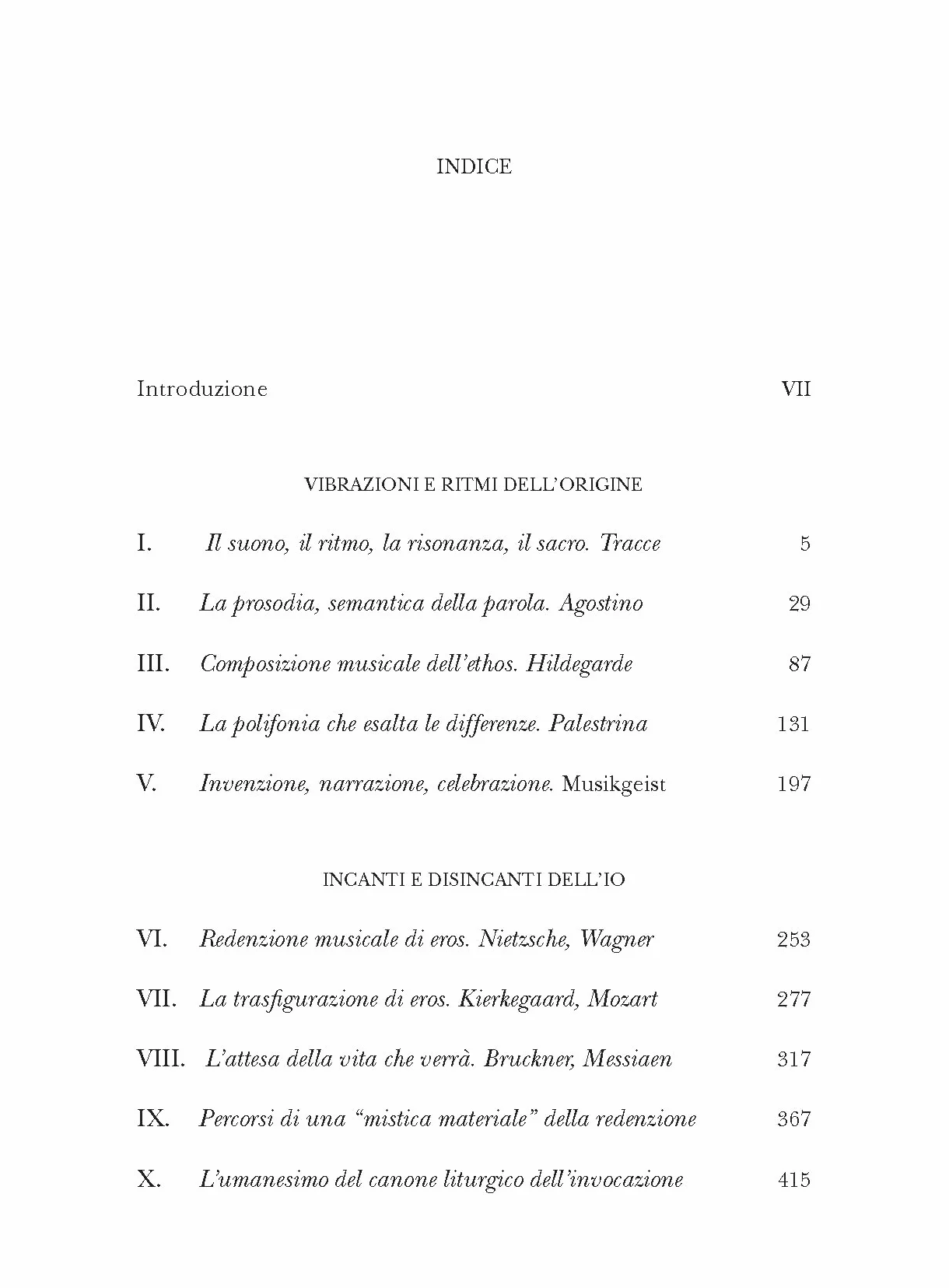 Canone musicale del sentire