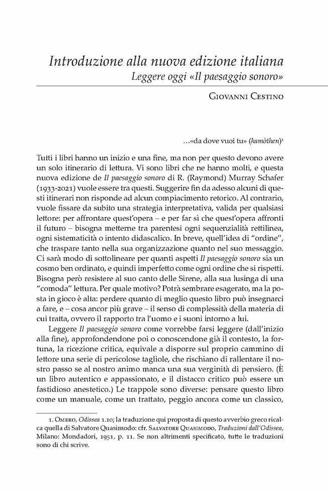 Murray Schafer Il Paesaggio Sonoro Libro di Storia, Musica ed Ecologia | Percorso Didattico Interdisciplinare su Suono e Cultura | Educazione Musicale Ambientale per Studenti e Insegnanti di Scuola