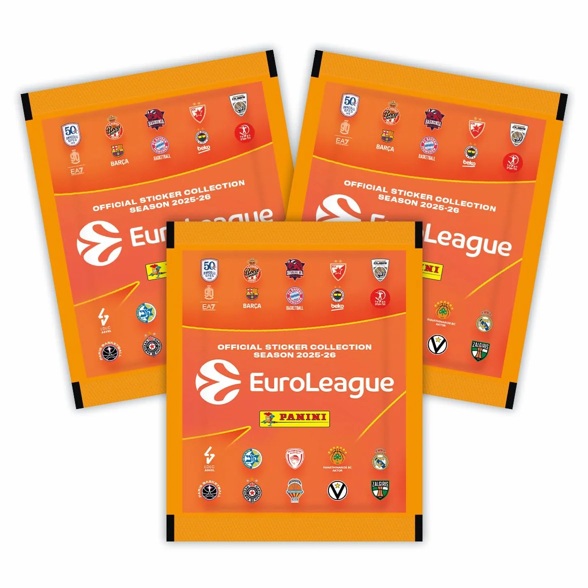 EuroLeague 2025-2026 Sticker Collection Panini - Box da 36 Bustine