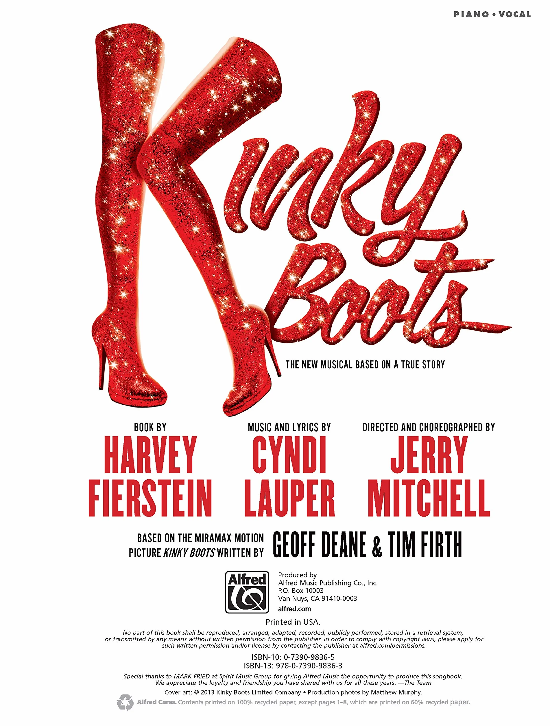 Kinky Boots: Sheet Music from the Broadway Musical: Piano/Vocal