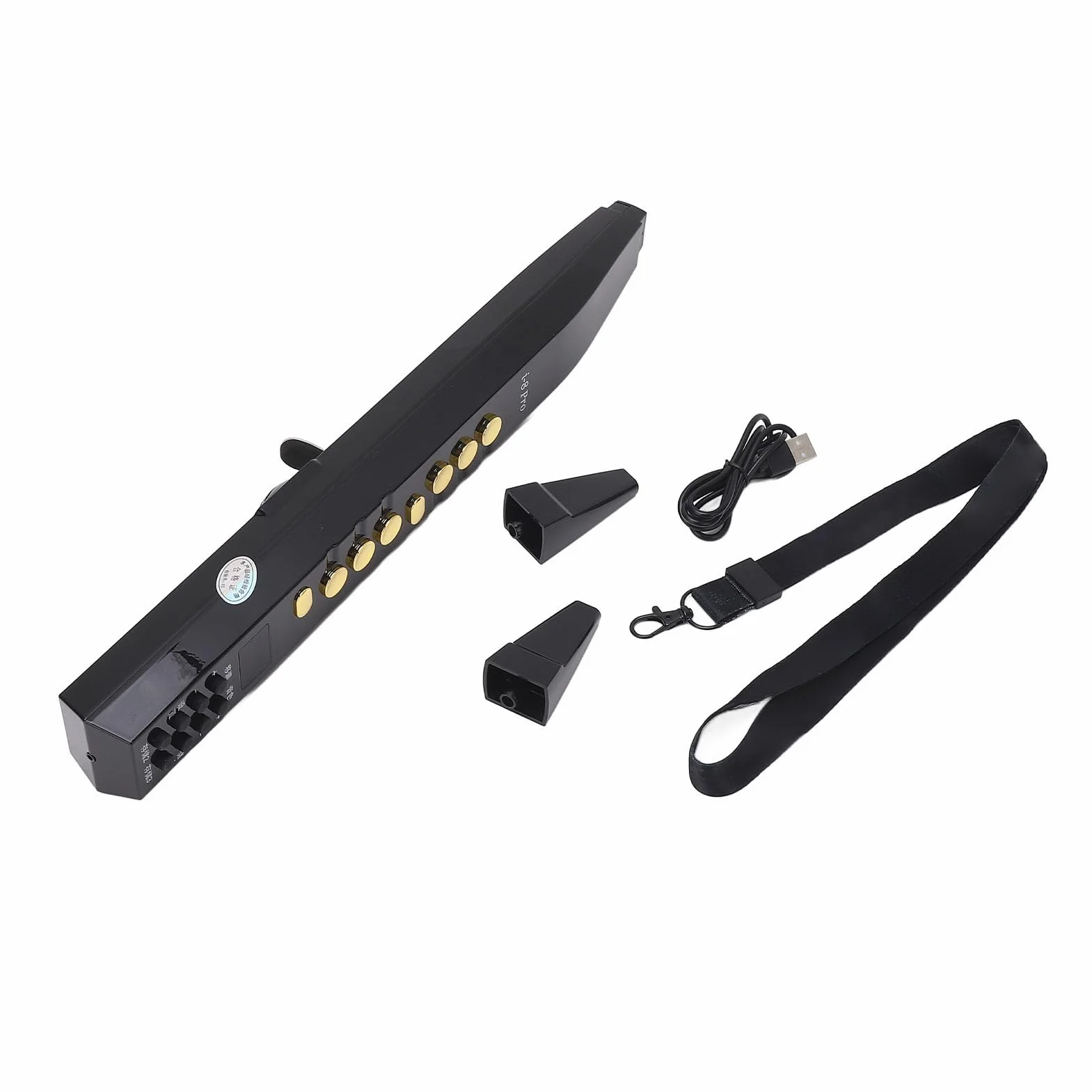 Strumento a Fiato Digitale I8, Set Mini Strumento a Fiato Elettronico, 89 Toni, 12 Tasti, Sassofono Elettronico, Cerbottana Elettrica Portatile