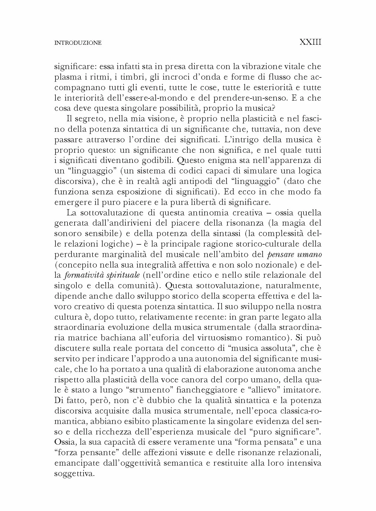 Canone musicale del sentire