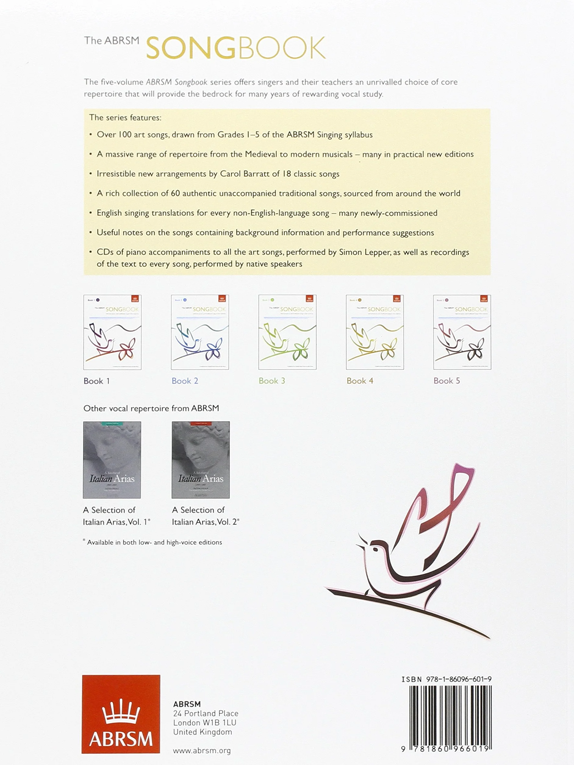 The ABRSM Songbook, Book 5 : Selected pieces and traditional songs in five volumes