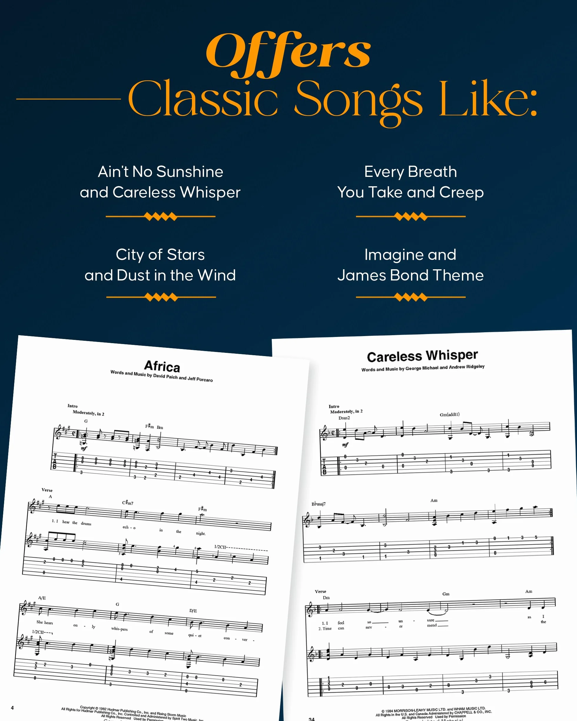 100 Most Popular Songs for Fingerpicking Guitar | Libro per chitarra fingerstyle con 100 arrangiamenti solisti in TAB e notazione standard per chitarristi principianti e intermedi