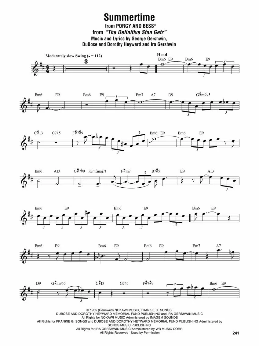 Stan Getz Omnibook: for B-Flat Instruments: Transcribed Exactly from His Recorded Solos