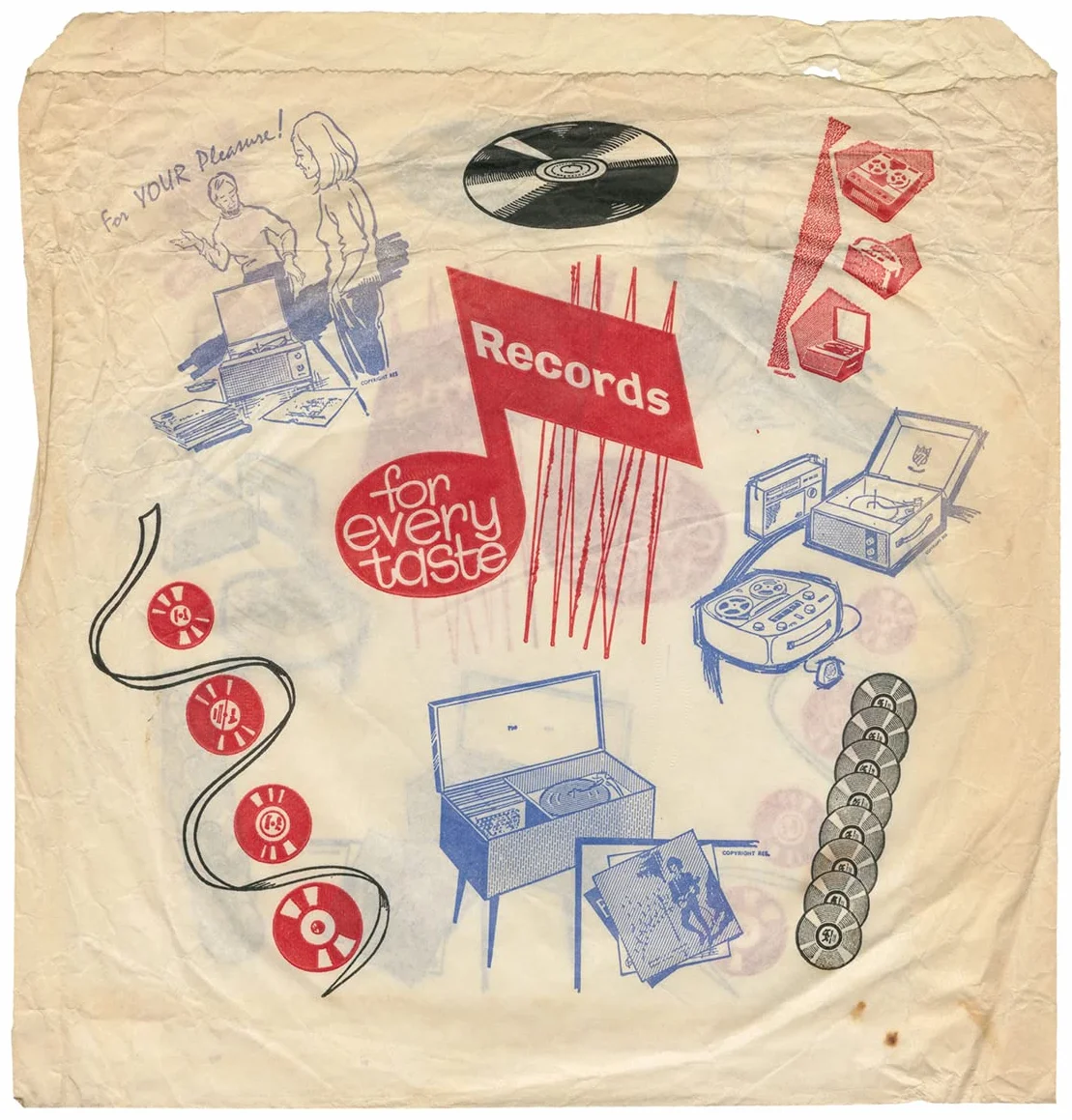 A-z of Record Shop Bags: British Record Shop Bags 1940s-1990s
