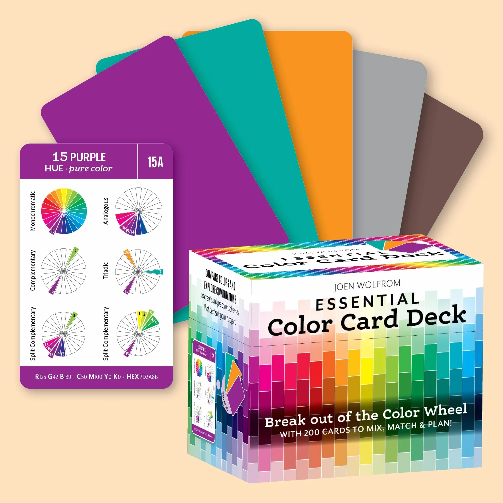 Essential Color Card Deck: Break Out of the Color Wheel With 200 Cards to Mix, Match & Plan! Includes Hues, Tints, Tones, Shades & Values