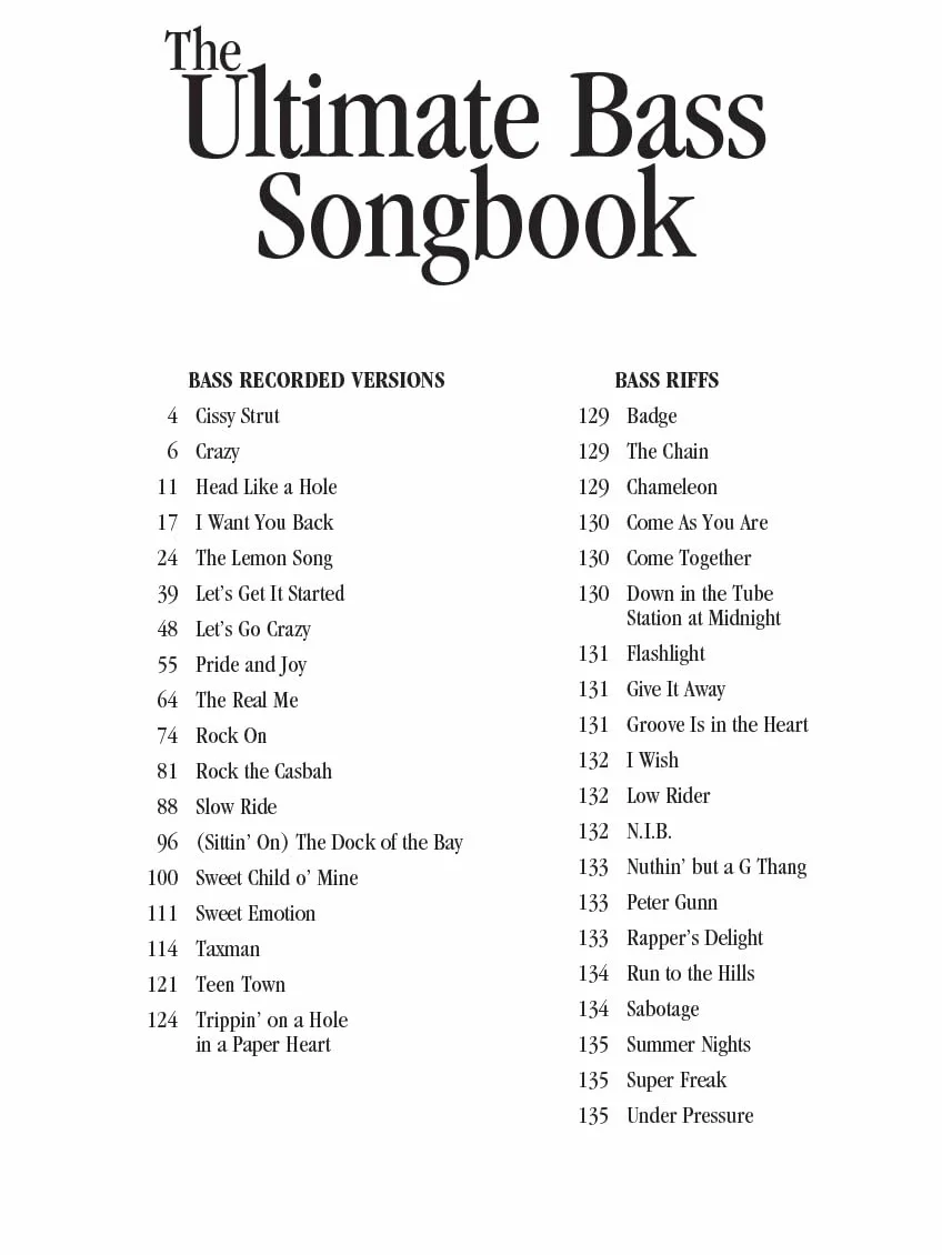 The Ultimate Bass Songbook [Lingua inglese]