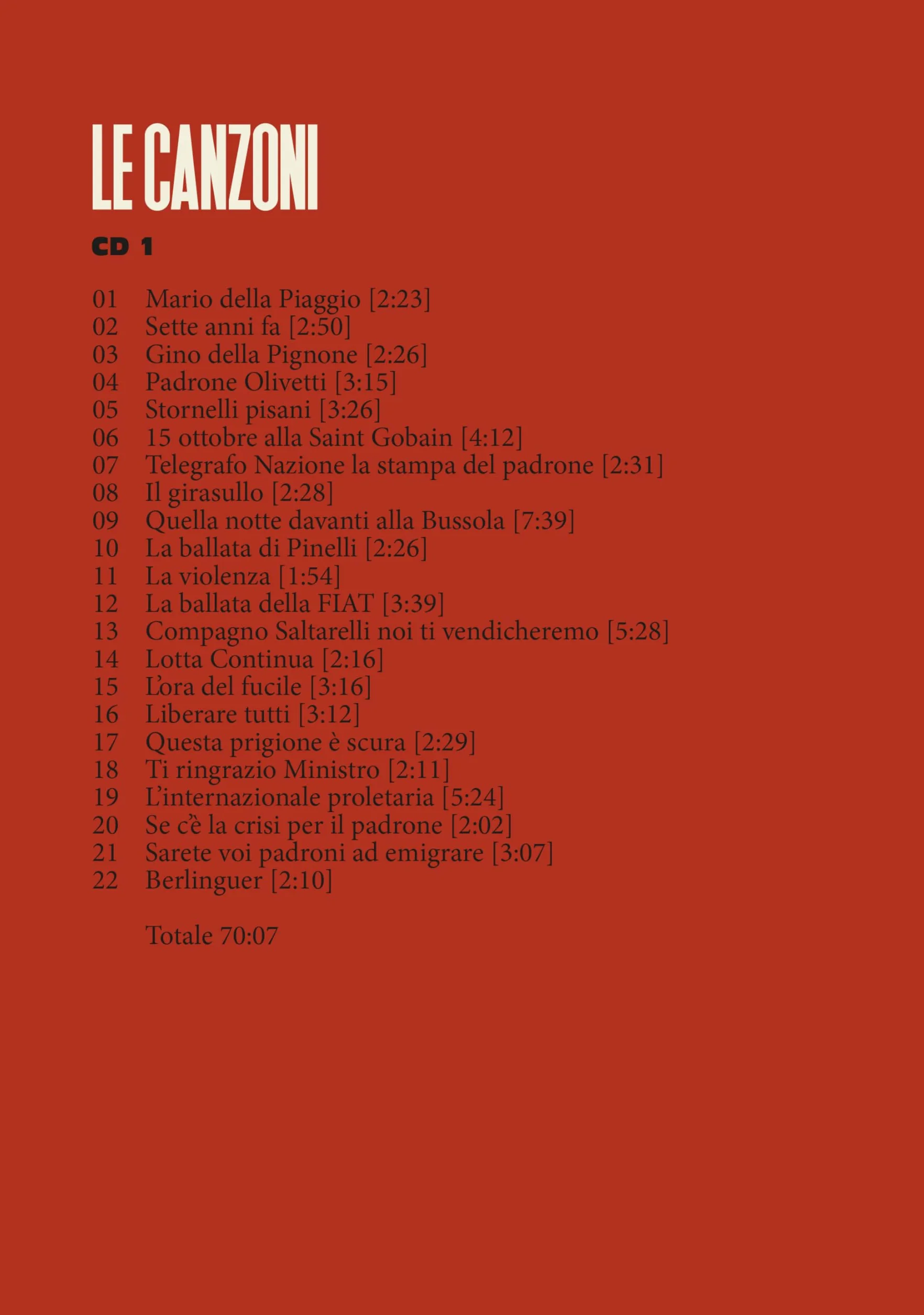 Il canzoniere del proletariato. Le canzoni di Lotta Continua, i testi e le musiche. Con CD-Audio
