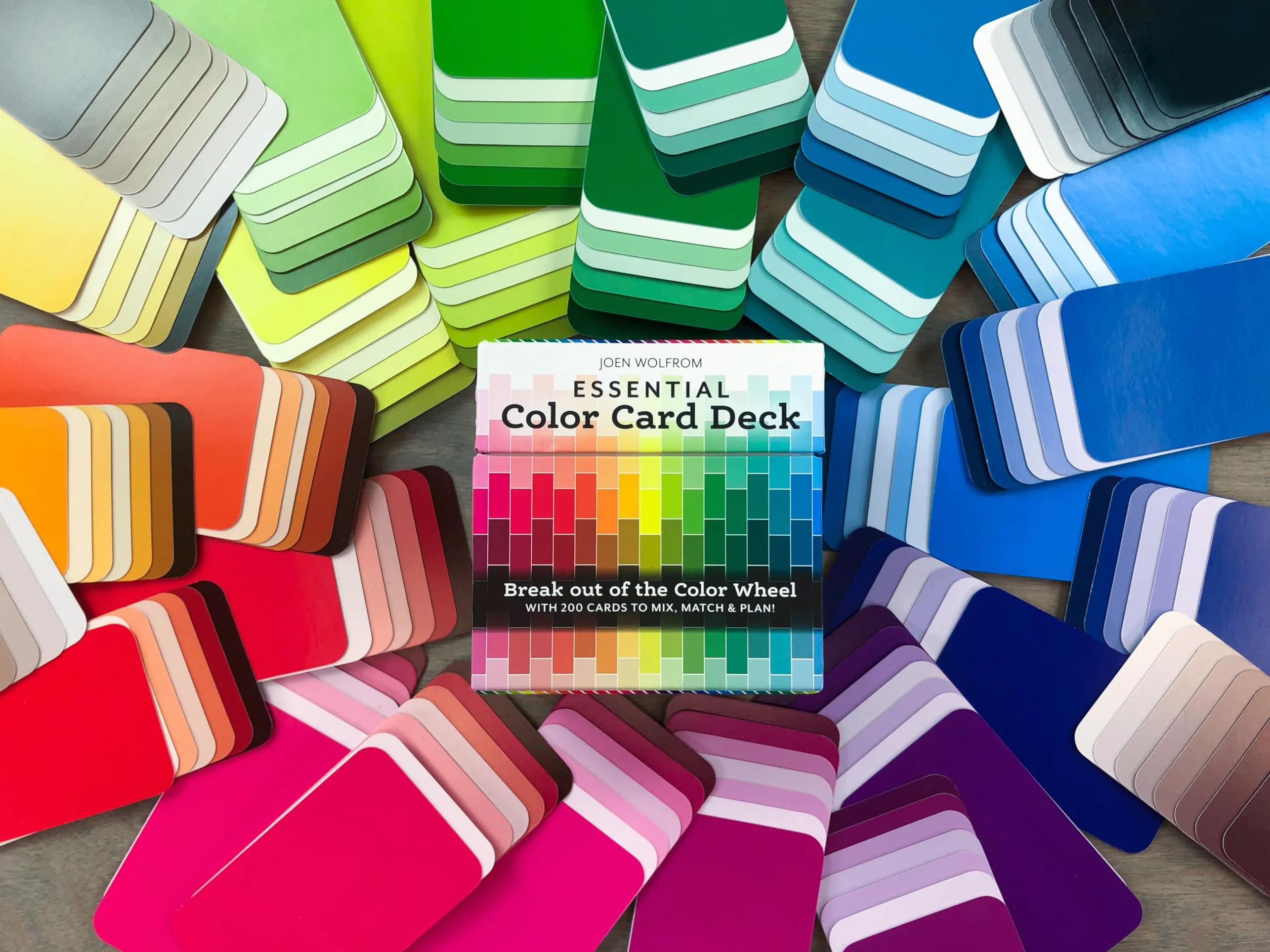 Essential Color Card Deck: Break Out of the Color Wheel With 200 Cards to Mix, Match & Plan! Includes Hues, Tints, Tones, Shades & Values