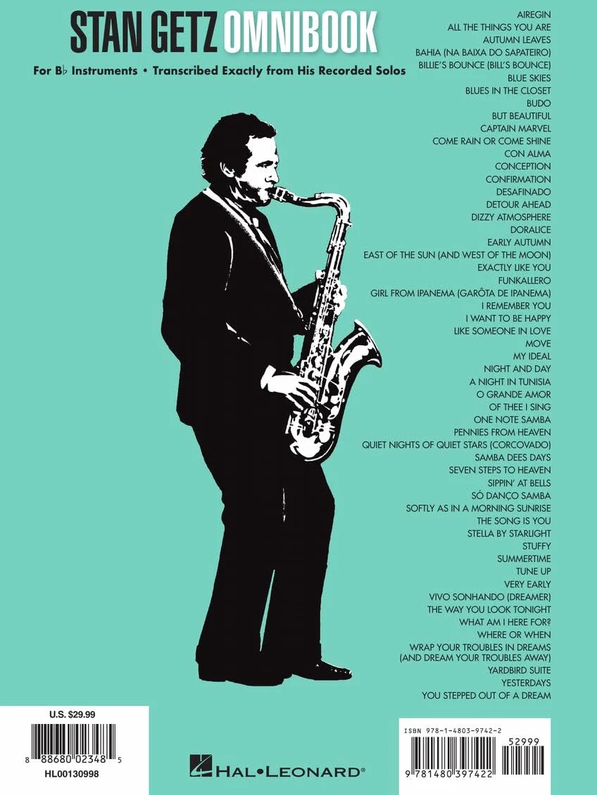 Stan Getz Omnibook: for B-Flat Instruments: Transcribed Exactly from His Recorded Solos