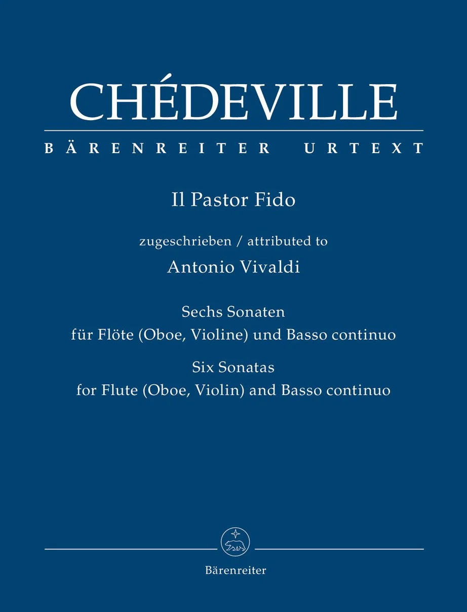 Il Pastor Fido -Sechs Sonaten für Musette, Drehleier, Flöte, Oboe oder Violine und Basso continuo- (zugeschrieben Antonio Vivaldi). Spielpartitur mit Stimmensatz, BÄRENREITER URTEXT