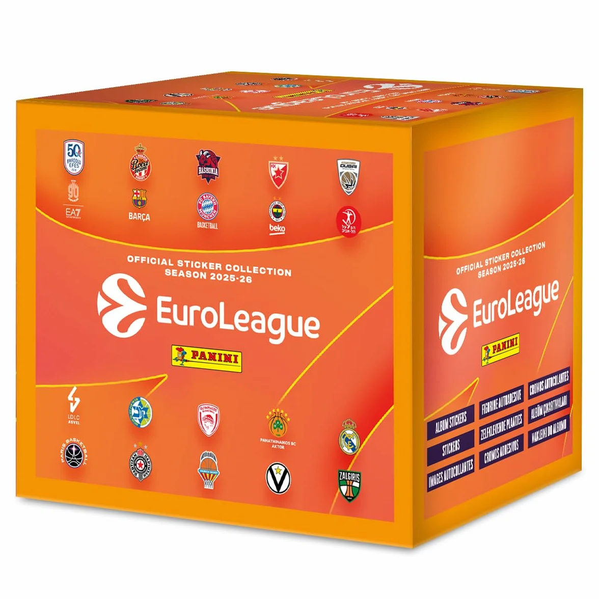 EuroLeague 2025-2026 Sticker Collection Panini - Box da 36 Bustine