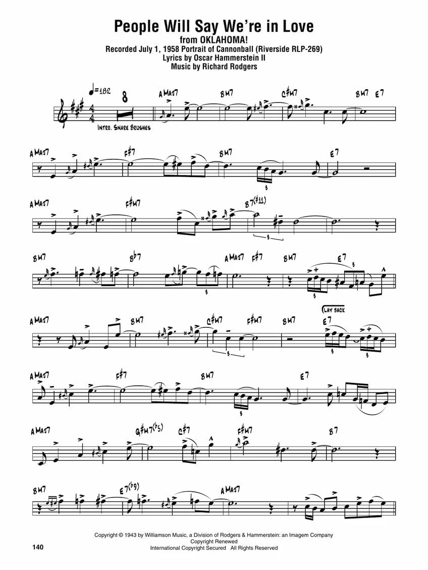 Cannonball Adderley Omnibook: For E-flat Instruments