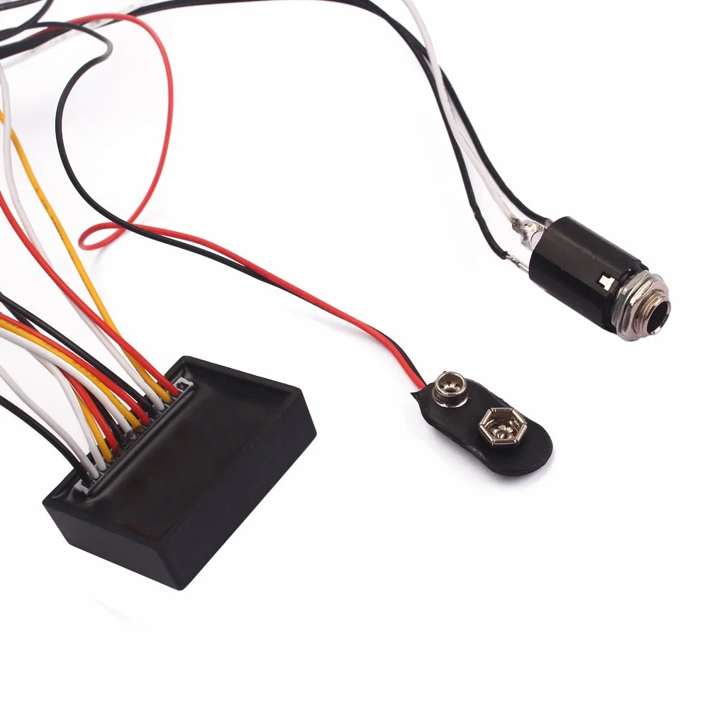 Alnicov Pickup per basso,circuito di preamplificazione EQ a 3 bande Cablaggio per basso elettrico per pickup bassi attivi